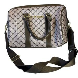 Steve Madden Brown Satchel Crossbody Purse Logo EUC